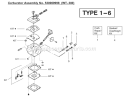 Page A Diagram and Parts List for BC2400 Type 1 Weed Eater Trimmer